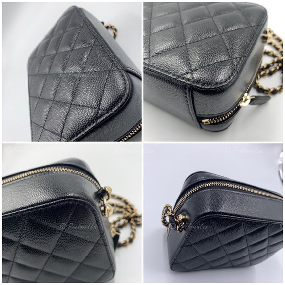 Authentic CHANEL Black Caviar Mini Camera Bag GHW - Picture 11 of 15